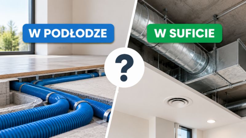Kanały wentylacyjne w podłodze czy suficie - jak zaplanować instalację?
